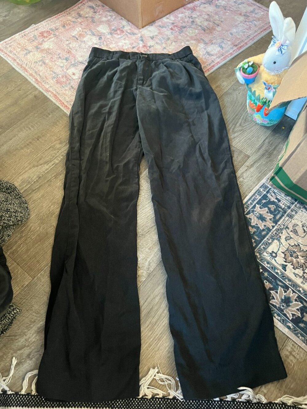 Reformation black‎ high rise wide leg pants size 2